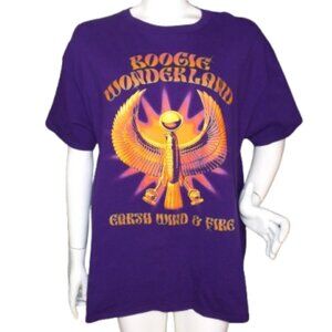 EARTH WIND & FIRE Tshirt, XL, Purple, Concert Tour 2024 Boogie Wonderland Cotton